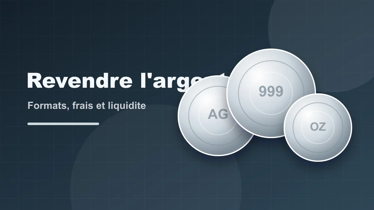 Pièces et lingots d’argent physique préparés pour comparaison avant revente